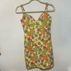 Zara floral mini  70s 80s